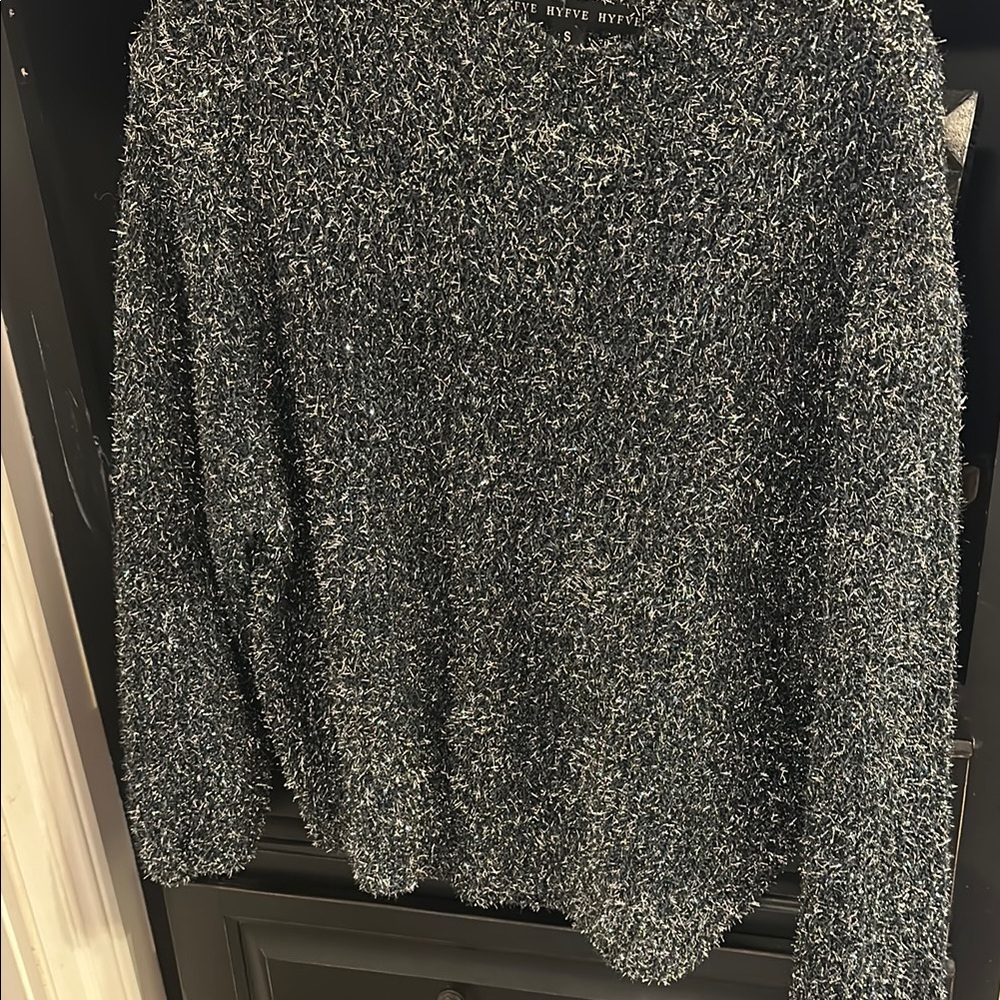Black and silver Textured Sweater